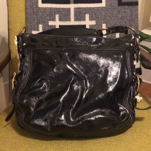 Coach Handbags - Authentic Coach Hobo Purse - Black Patent Leather